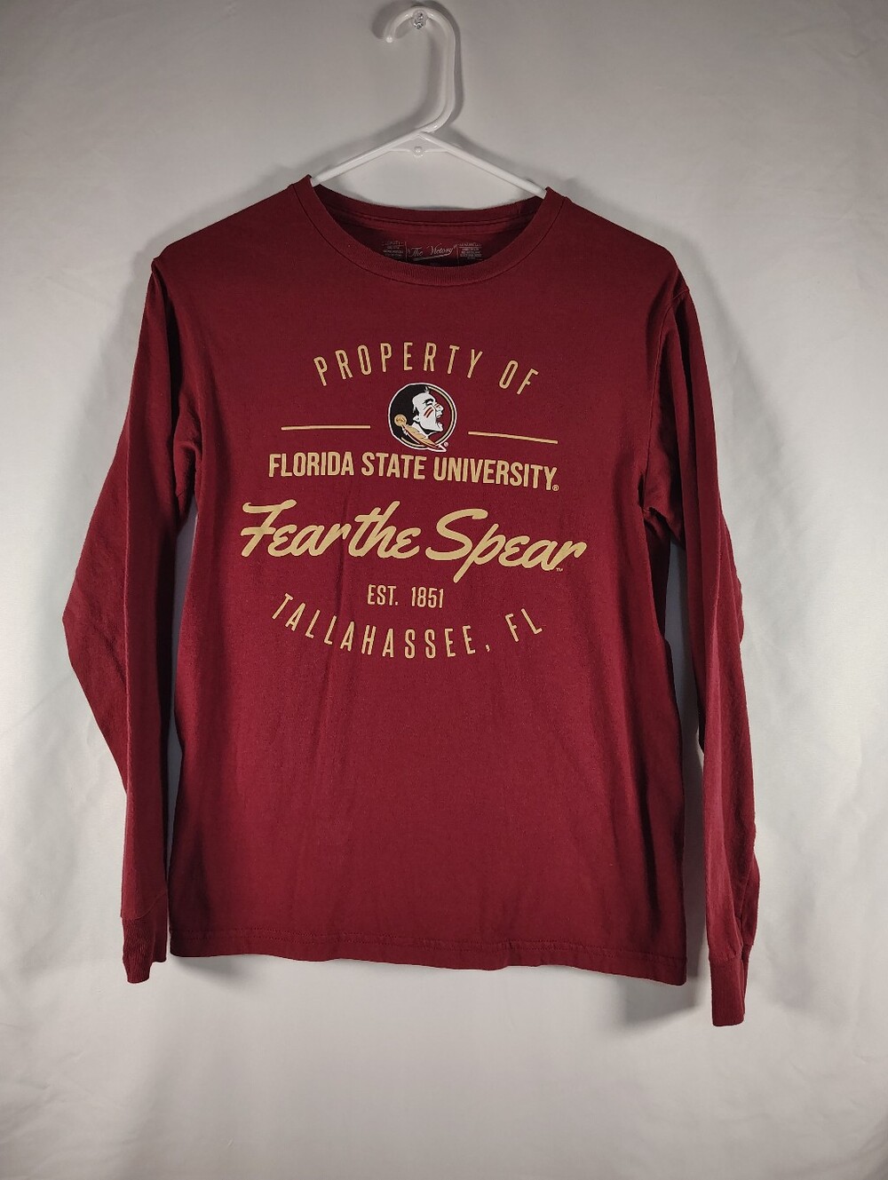 FSU 'Fear the Spear' Long Sleeve TShirt - Garnet Size Sm